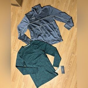 Medium Men’s Lot 2 rbx compression shirt & under armor zip up jacket